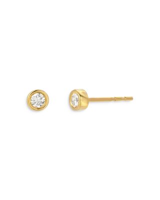 Zoe Lev - 14K Yellow Gold Diamond Stud Earrings