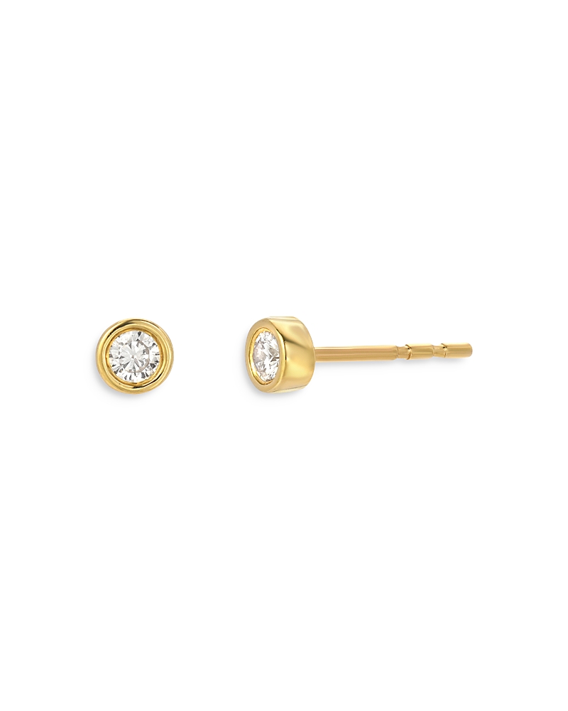 Zoe Lev 14K Yellow Gold Diamond Stud Earrings