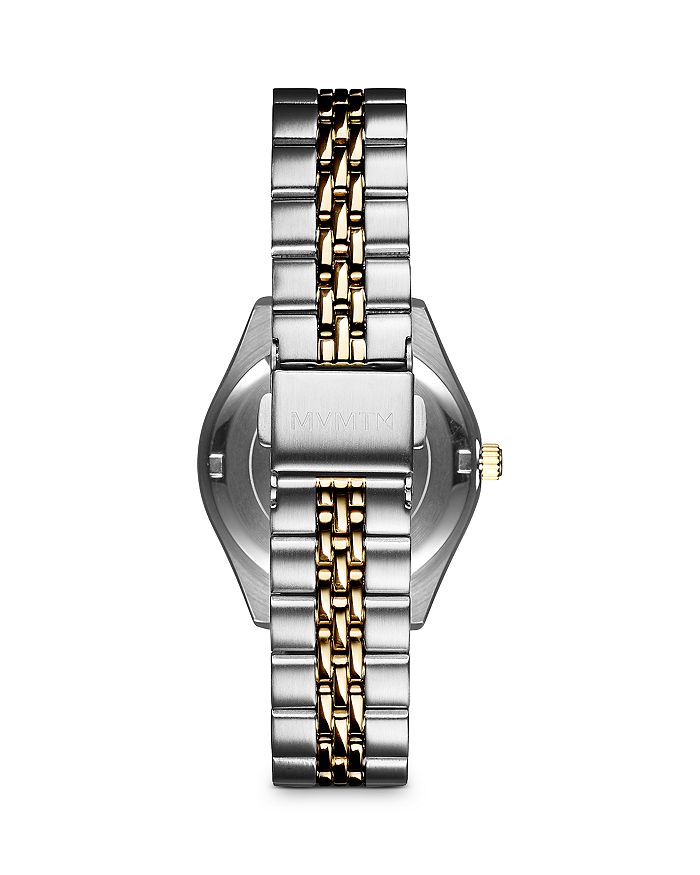 Shop Mvmt Rise Mini Two Tone Bracelet Watch, 30mm In White