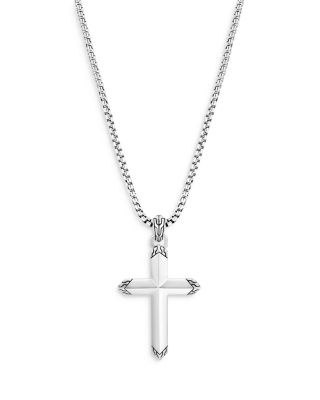 JOHN HARDY - Sterling Silver Classic Chain Cross Pendant Necklace, 26"