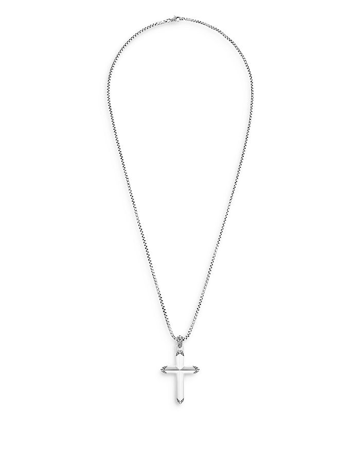 Shop John Hardy Sterling Silver Classic Chain Cross Pendant Necklace, 26