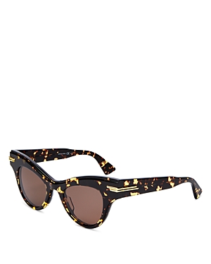 Bottega Veneta Cat Eye Sunglasses, 47mm In Havana/brown