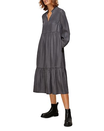 Whistles Denim Trapeze Dress | Bloomingdale's Whistles Denim Trapeze Dress | Bloomingdale's