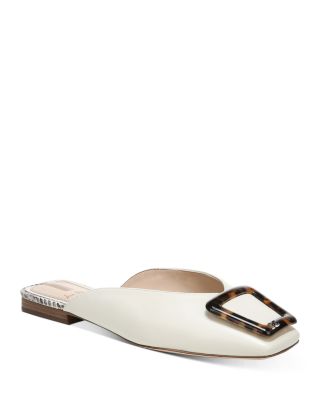 womens leather slip on mules