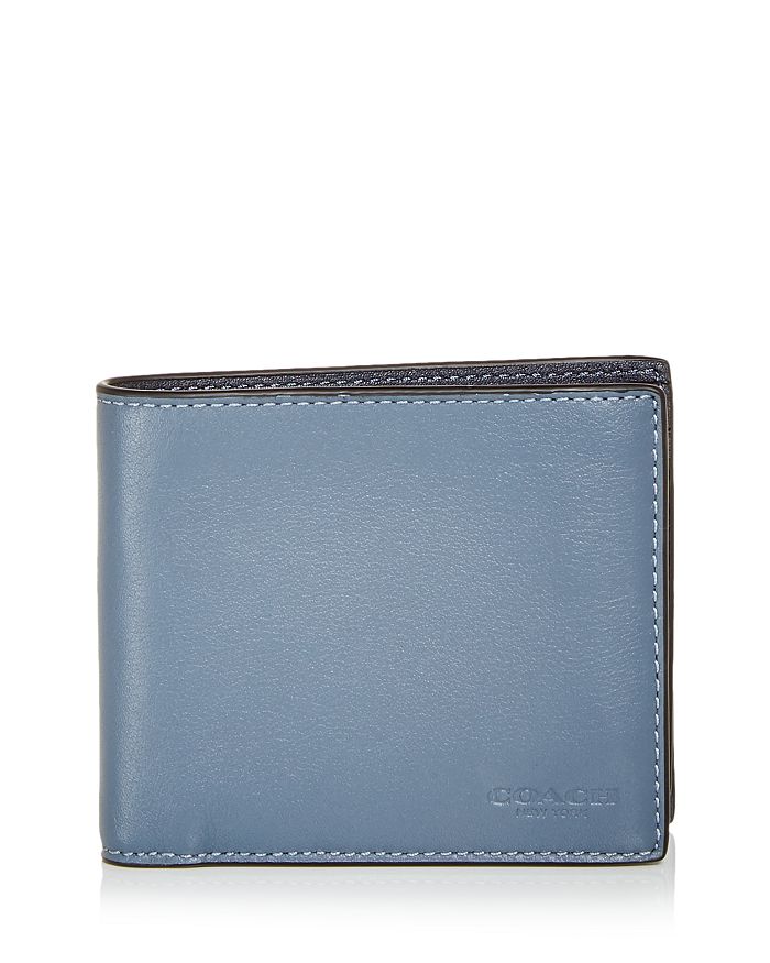 Coach blue leather discount wallet