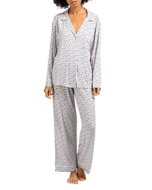 Eberjey Sleep Chic Pajama Set In Foxtail/ivory