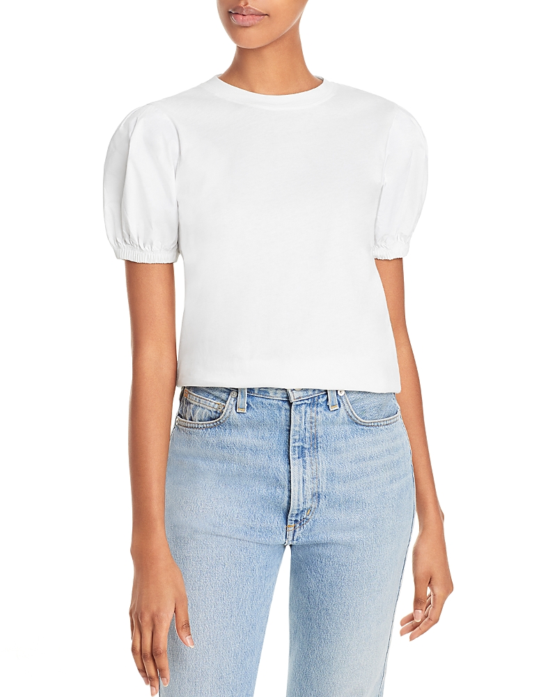 DEREK LAM 10 CROSBY EVA COTTON PUFF SLEEVE TEE TC00723ACJE