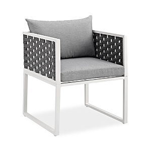 Modway Stance Outdoor Patio Dining Armchair In White Gray