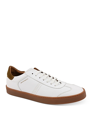Bruno Magli Men's Bono Classic Sport Lace Up Sneakers Men's Shoes In White Calf