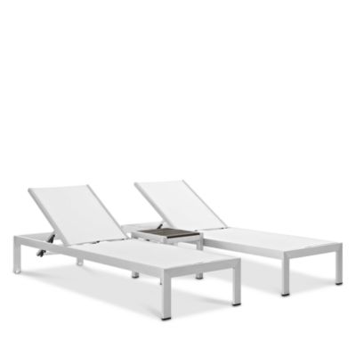 Modway Shore 3 Piece Outdoor Patio Mesh Chaise Set
