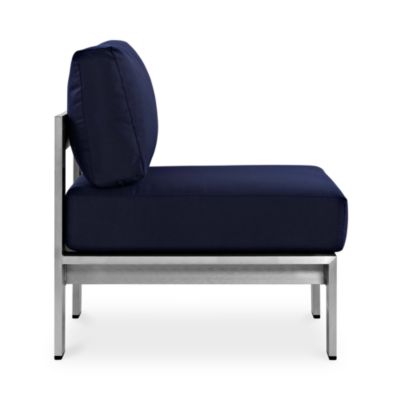 Shore Armless Outdoor Patio Aluminum Chair