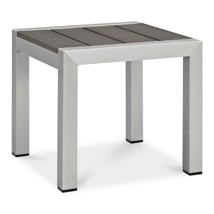 Modway Shore 3 Piece Outdoor Patio Set In Silver Gray