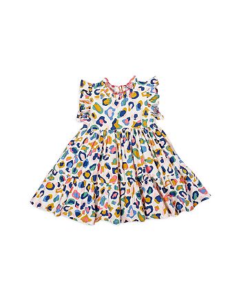 Pink Chicken Girls' Jennifer Leopard Print Cotton Dress - Little Kid ...