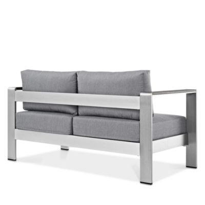 Shore Outdoor Patio Aluminum Loveseat