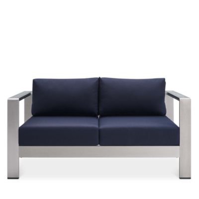  Shore Sunbrella Fabric Aluminum Outdoor Patio Loveseat