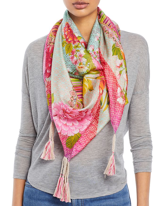 Johnny Was Mona May Floral Print Silk Scarf | Bloomingdale's