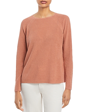 Eileen Fisher Relaxed Raglan-sleeve Sweater, Regular And Plus Sizes In Terracotta