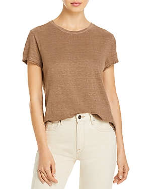 Frame Easy True Organic Linen T-shirt In Desert