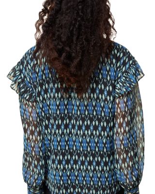 Diamond Ikat Print Blouse