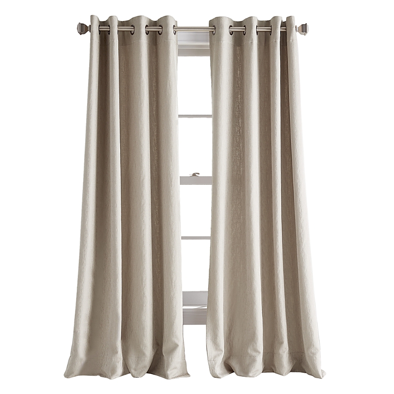 Dkny Avenue 50" X 95" Jacquard Grommet Curtain Panel In Linen