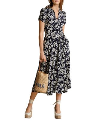 Ralph Lauren Floral Print Midi Dress | Bloomingdale's