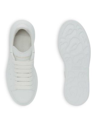 Men's Oversized Leather Heel Detail Sneakers