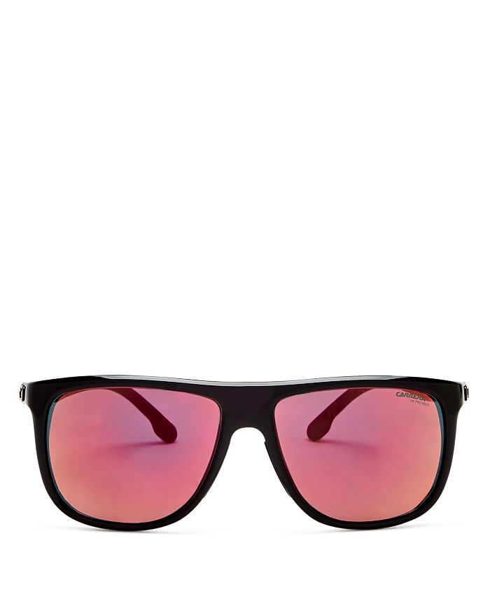 Carrera Men's Square Sunglasses, 58mm In Black/red Mirrored