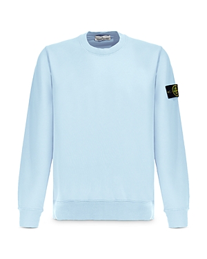 Stone Island Raised-seam Logo Patch Sweatshirt In Sky Blue