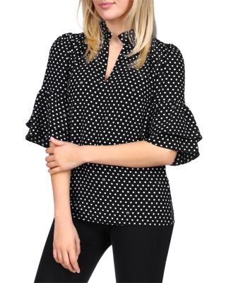 michael kors polka dot shirt