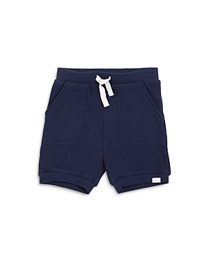 Petit Lem Firsts By  Boys' Ribbed Tie Shorts - Baby In Navy