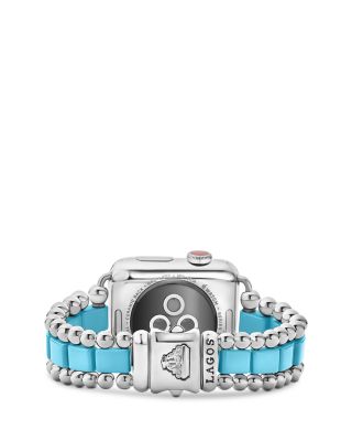 Smart Caviar Blue Ceramic Apple&reg; Watch Bracelet, 38mm