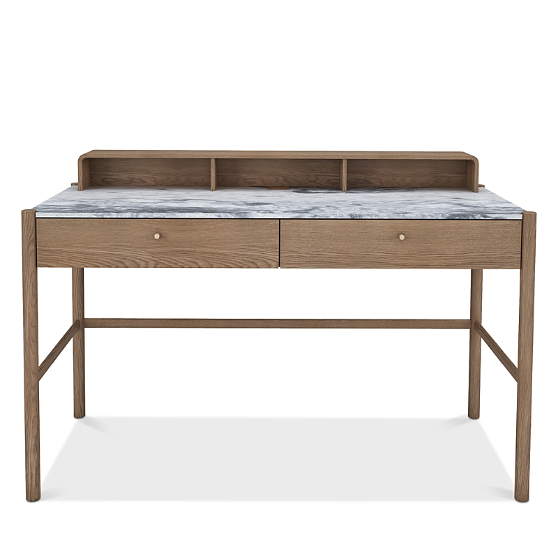 Huppe Jules Desk In Oiled Oak / White Cherokee Marble
