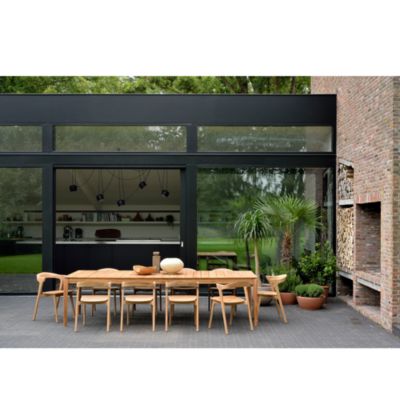 Teak Bok Outdoor Dining Table, Large - 118&amp;quot;