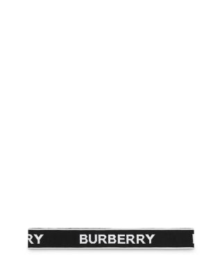 Burberry Monochrome Logo Headband Burberry Logo Jacquard Fitness Gym Workout Headband Black  main image 3