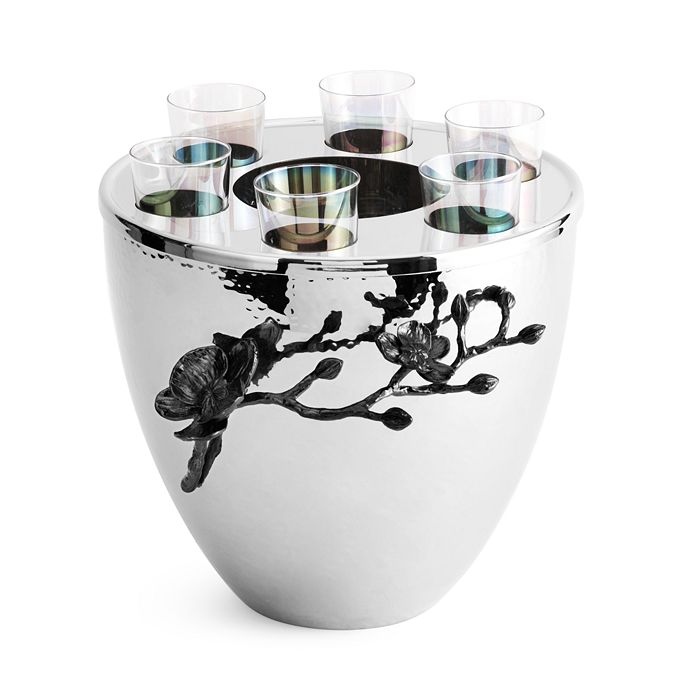 Michael Aram Black Orchid Candle Holder Set of 2 Reg Price $250 