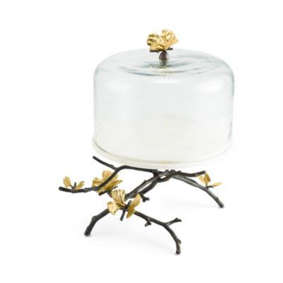 Butterfly Ginkgo Cakes Stand with Dome