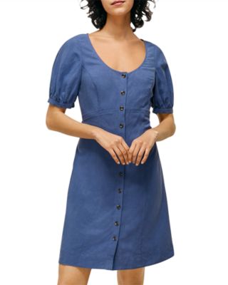 Whistles Tara Scoop Linen Mix Dress | Bloomingdale's