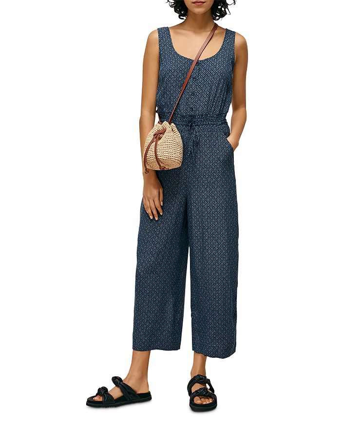 WHISTLES LATTICE PRINT QUINN JUMPSUIT,31540