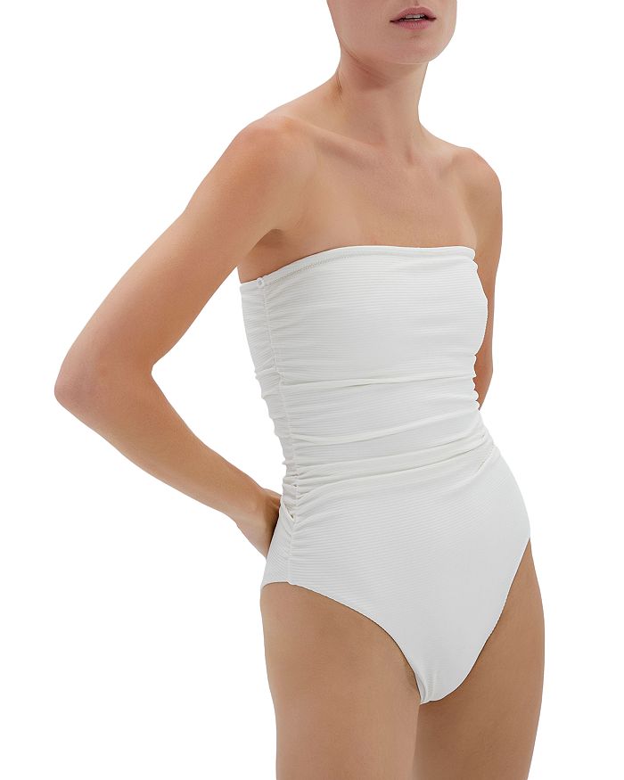 SIMKHAI MILEY REMOVABLE SHORT SLEEVE ONE PIECE SWIMSUIT