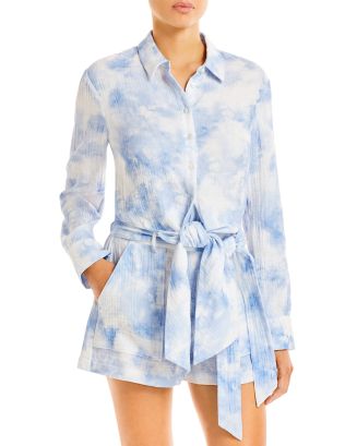 Jonathan Simkhai Anabella Tie Dye Cover-Up Top | Bloomingdale's