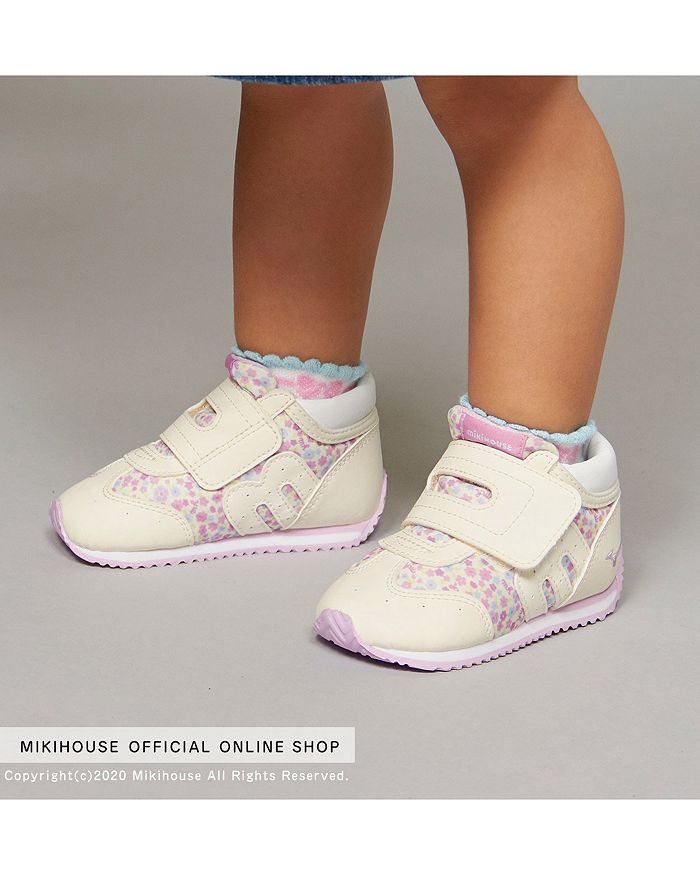 Shop Miki House X Mizuno Printed Sneakers Toddler In White