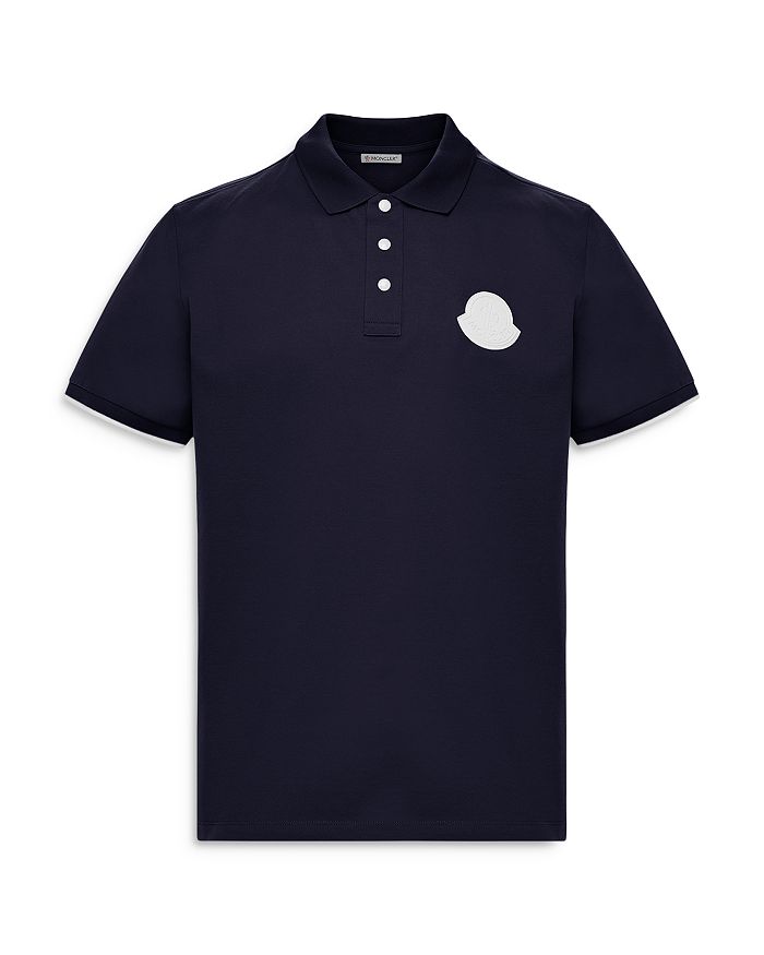 Moncler Logo Regular Fit Polo Shirt In Navy