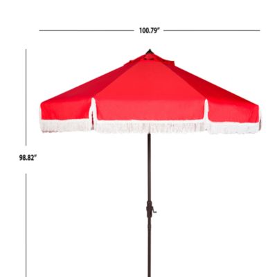 Fabia Fringe 9 Ft Crank Umbrella