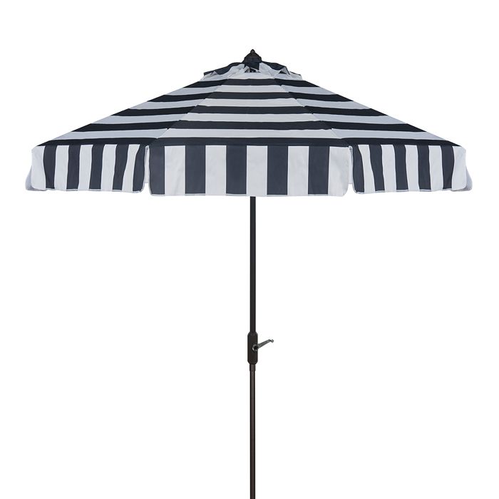 Safavieh Elsa Fashion Line 11 Ft Umbrella In Navy/white
