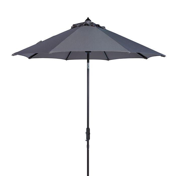 Safavieh Ortega 9 Ft Crank Umbrella In Gray
