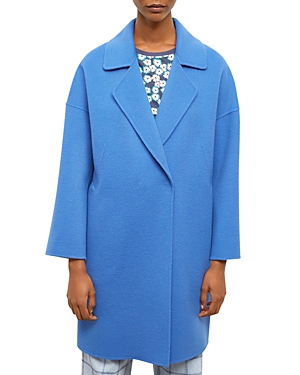 Gerard Darel Raphaelle Wool Coat In Blue