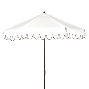 Safavieh Venice 11 Ft Crank Umbrella In White/black