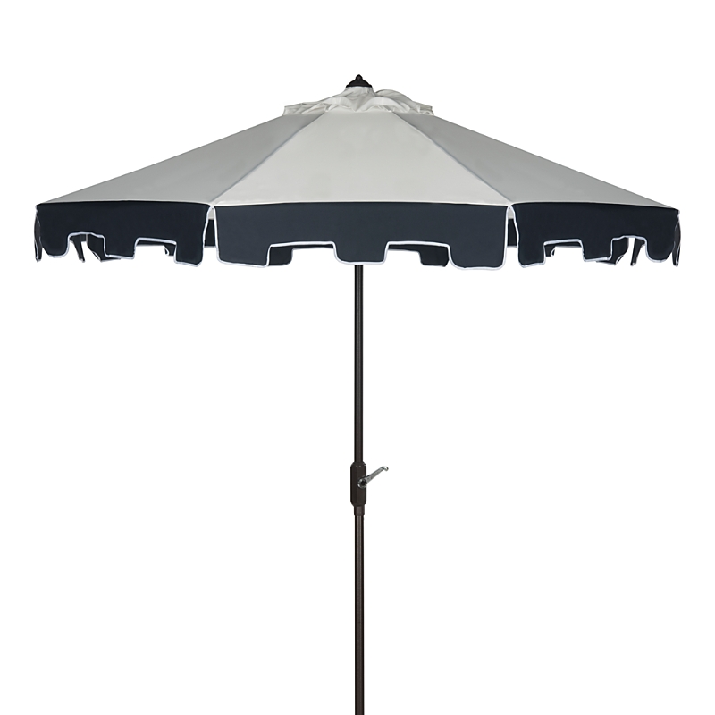 Safavieh Up Resistant City Fashion 9ft Auto Tilt Umbrella In Natural/navy