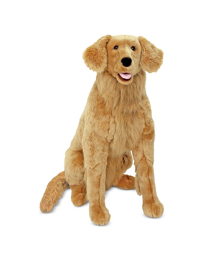 Realistic Lifelike Standing Golden Retriever Stuffed Animal with Real