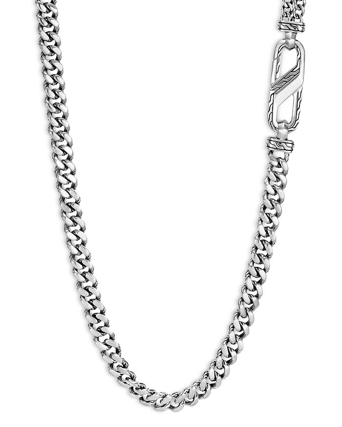 JOHN HARDY MEN'S STERLING SILVER CLASSIC CHAIN CARABINER CURB LINK NECKLACE, 26,NM900328X26